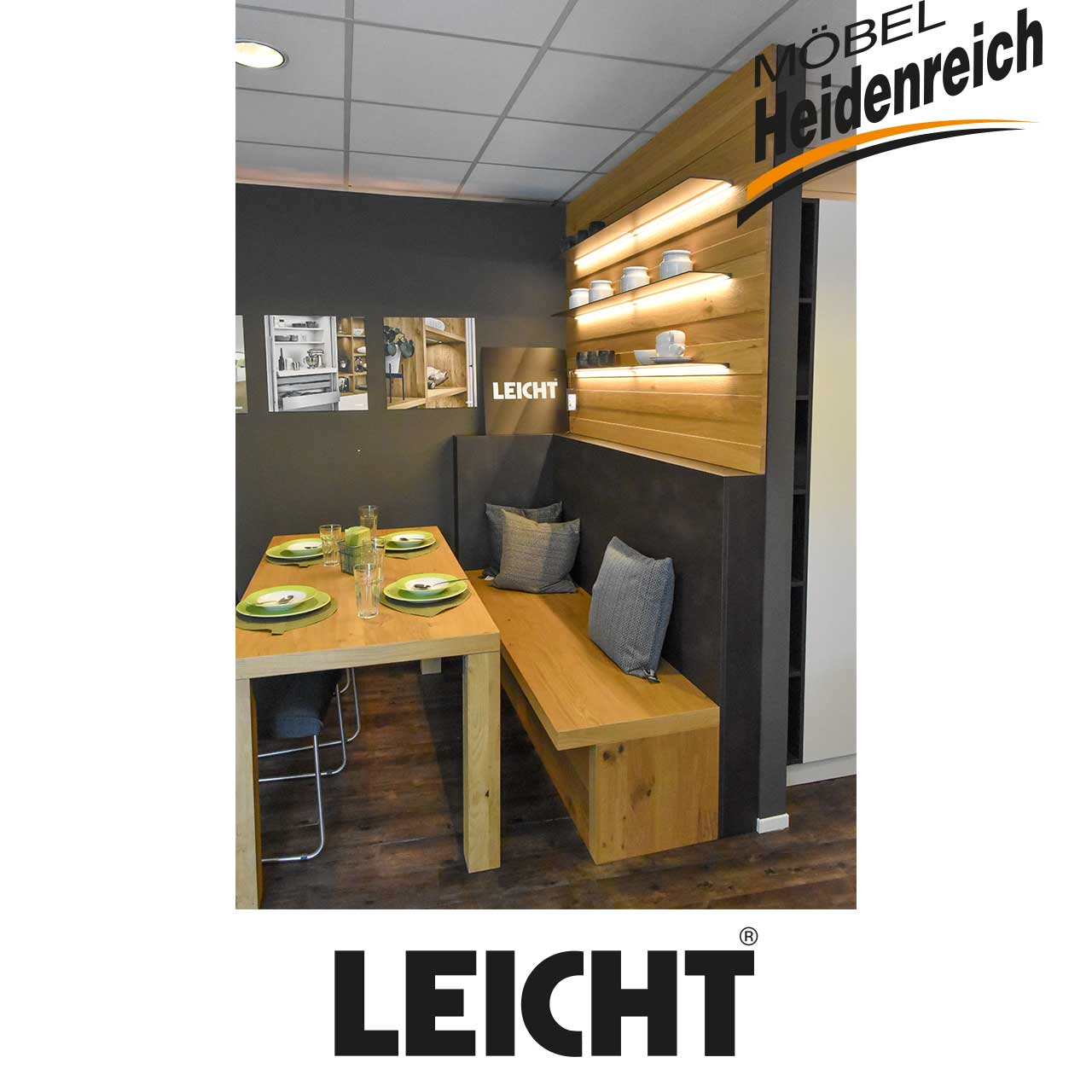 Essecke leicht seitliche Ansicht.