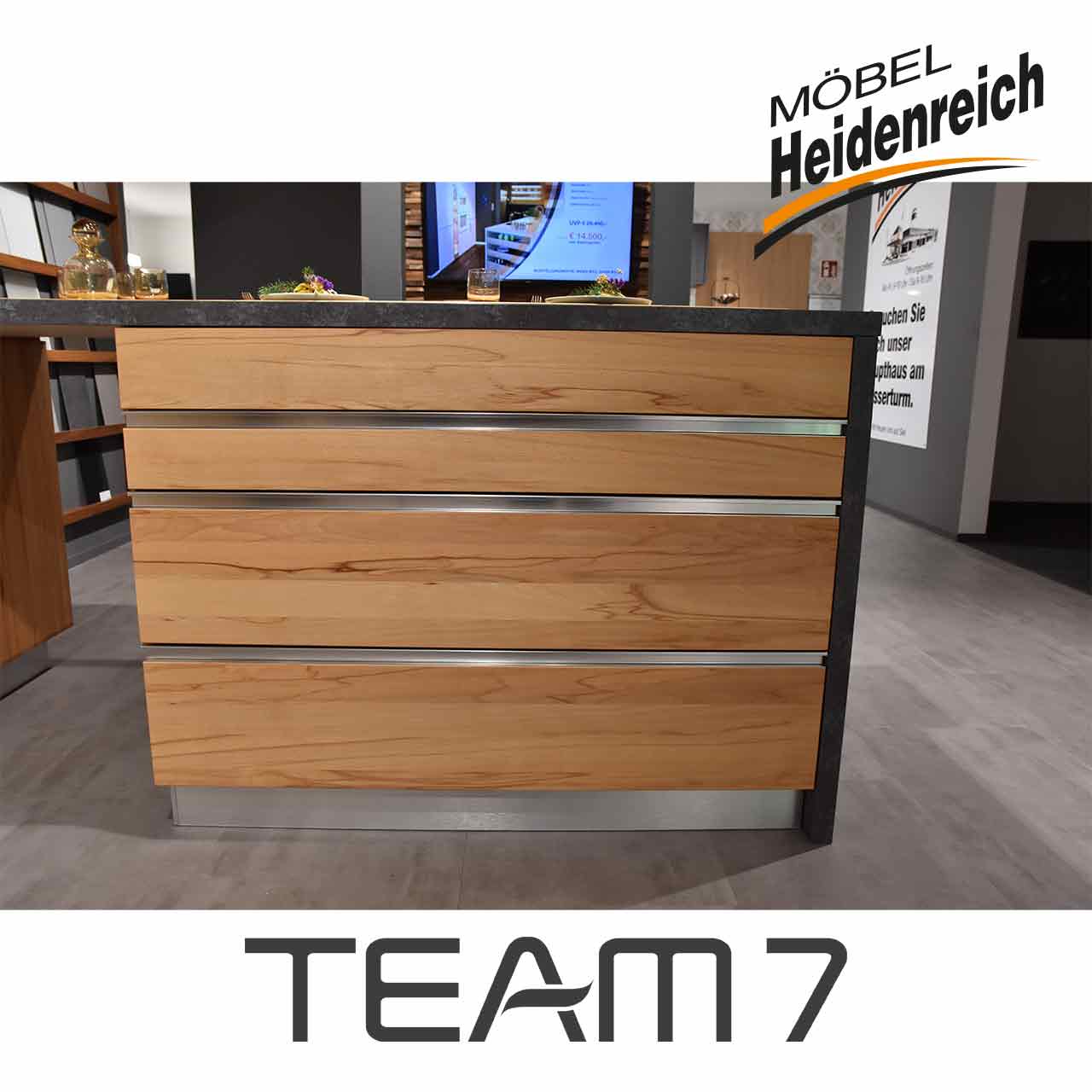 Ausstellungsküche Team7 Kernbuche