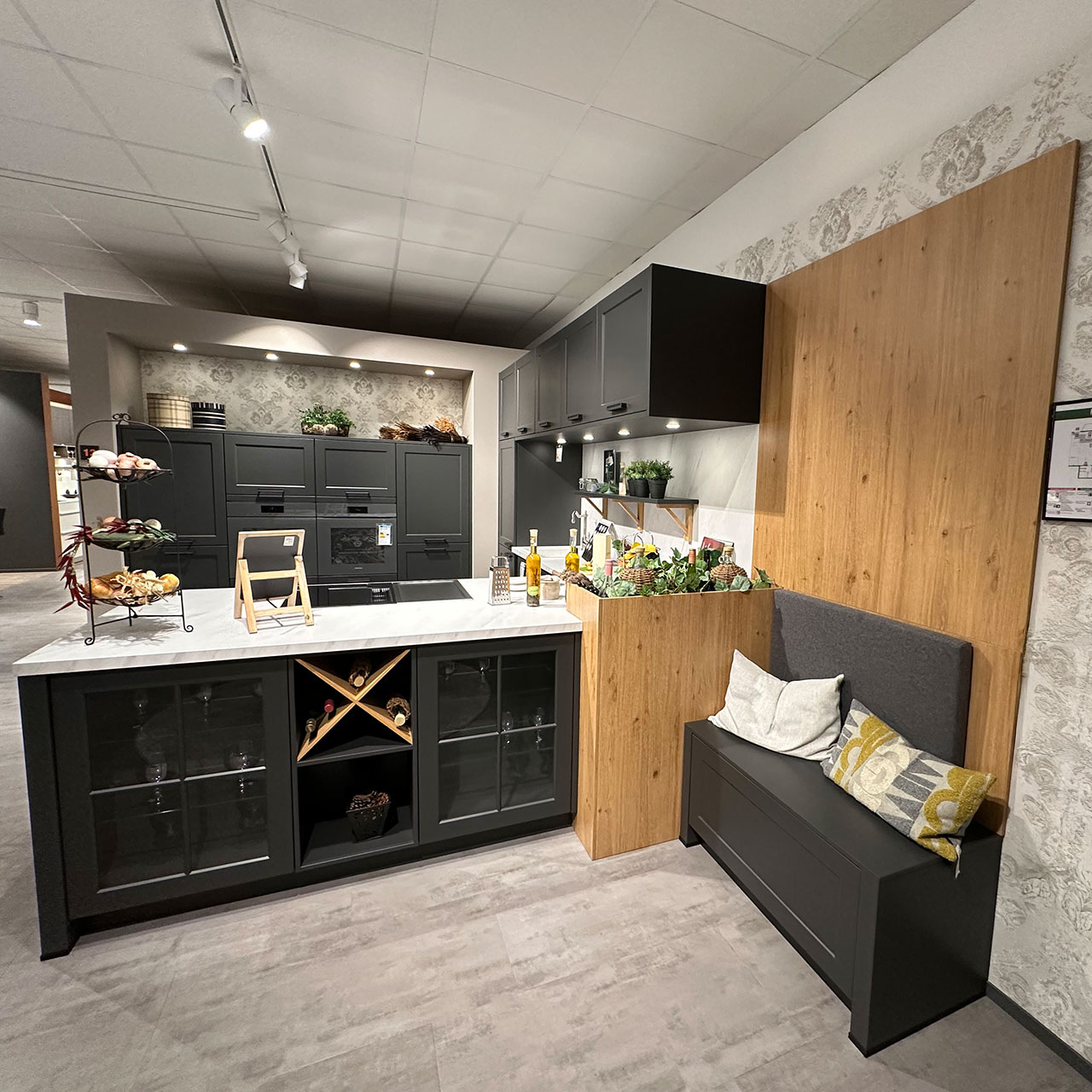 Küche von der Bankseite aus fotografiert